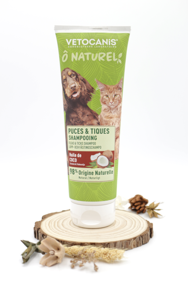 shampooing naturel anti puces tiques pour chien chat