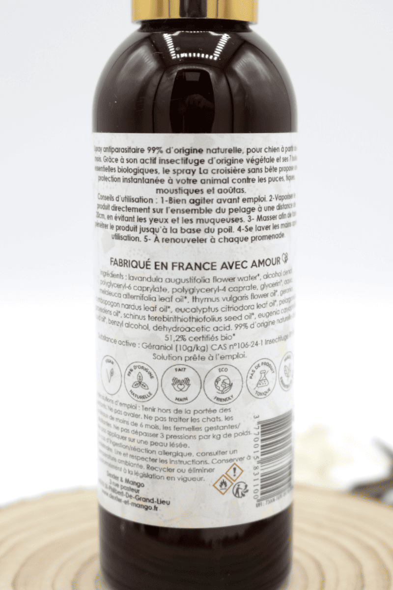 anti puces tiques moustiques naturel pour chien spray
